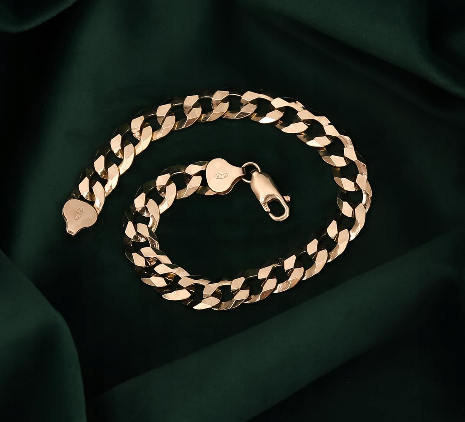 AMAR PRAGNA Gouden Armband - Verguld 585, Massieve Goud Armband, Zilver 925, Herensieraden - 22 cm AMAR PRAGNA Gouden Armband - Verguld 585, Massieve Goud Armband, Zilver 925, Herensieraden - 22 cm