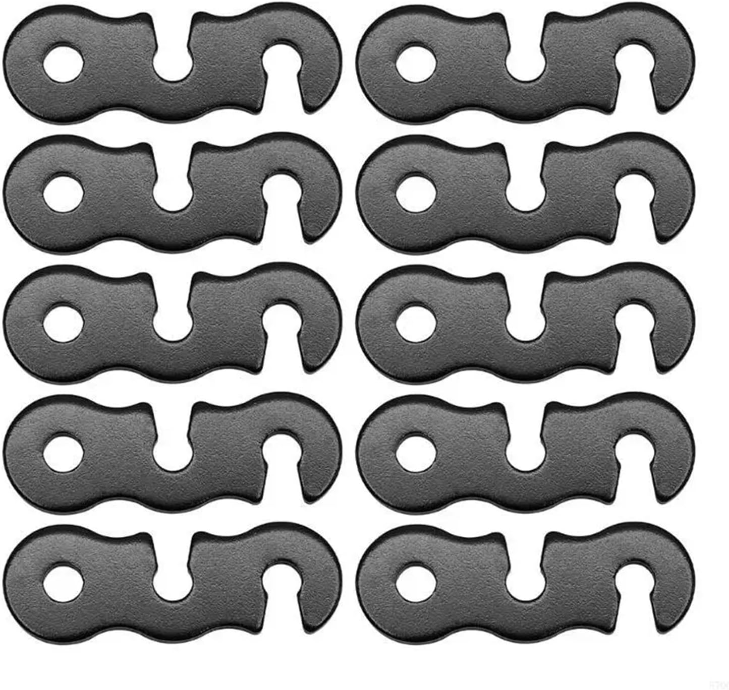 Guyline Tensioner 10 Pcs Tent Tensioners with Wind Rope Buckle | Camping Hiking Outdoor Accessories for Rope Tension Adjustment(Black)