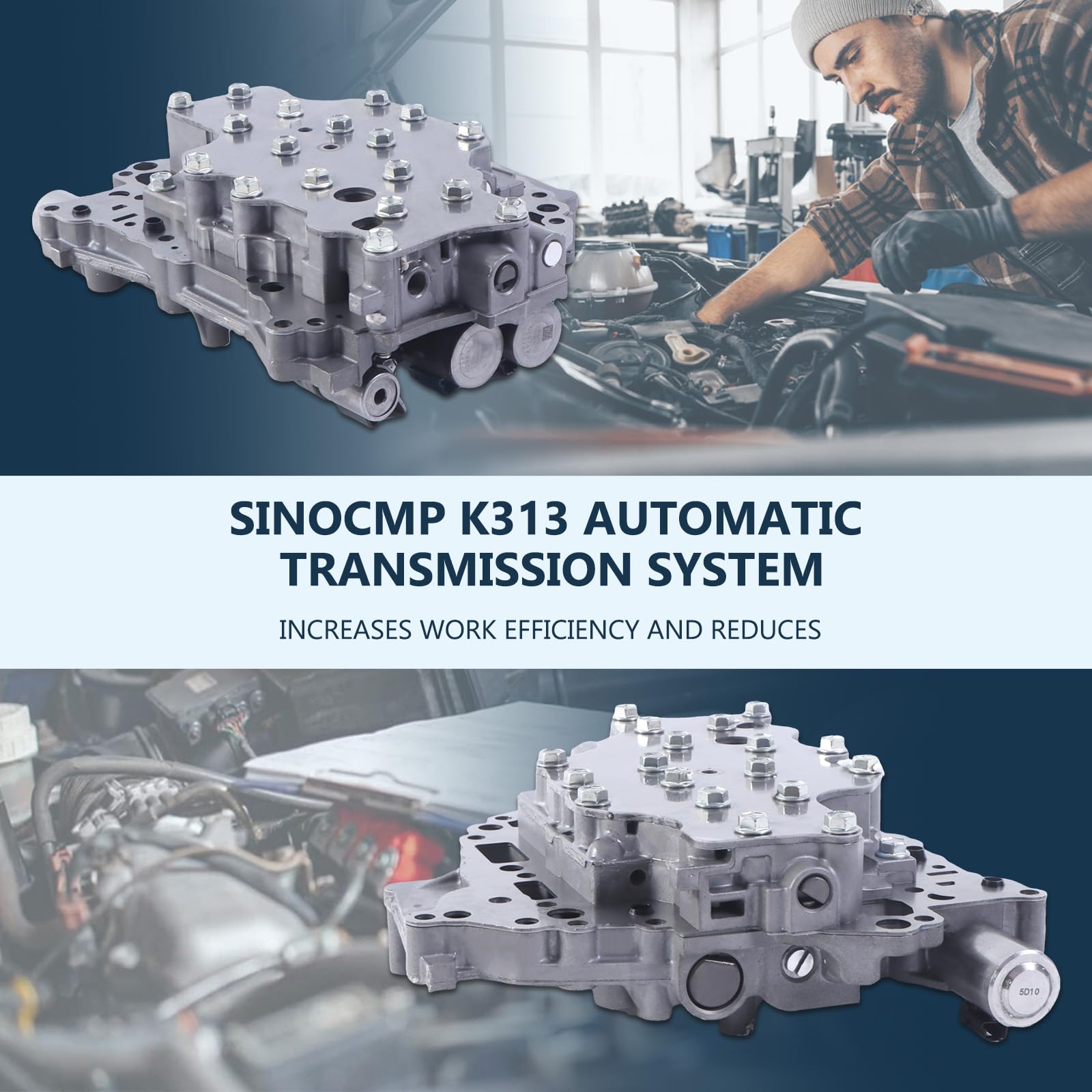 SINOCMP K313 KA313 CVT Automatic Transmission Valve Body for