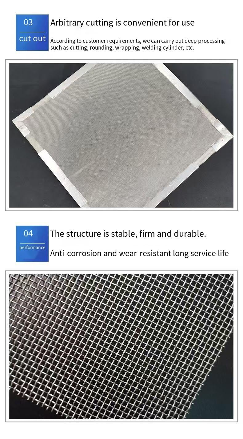Maglia in lega conduttiva - Maglia 100/150/200 resistente agli acidi for laboratori di elettrochimica e ricerca (10 cm²)(200 mesh 100mm x 100mm)