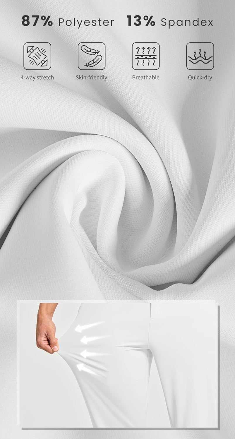 Willit Men's Golf Joggers Stretch Pants with 5 Pockets Slim Fit Sweatpants Work Dress Pants with Belt Loops - Image 4