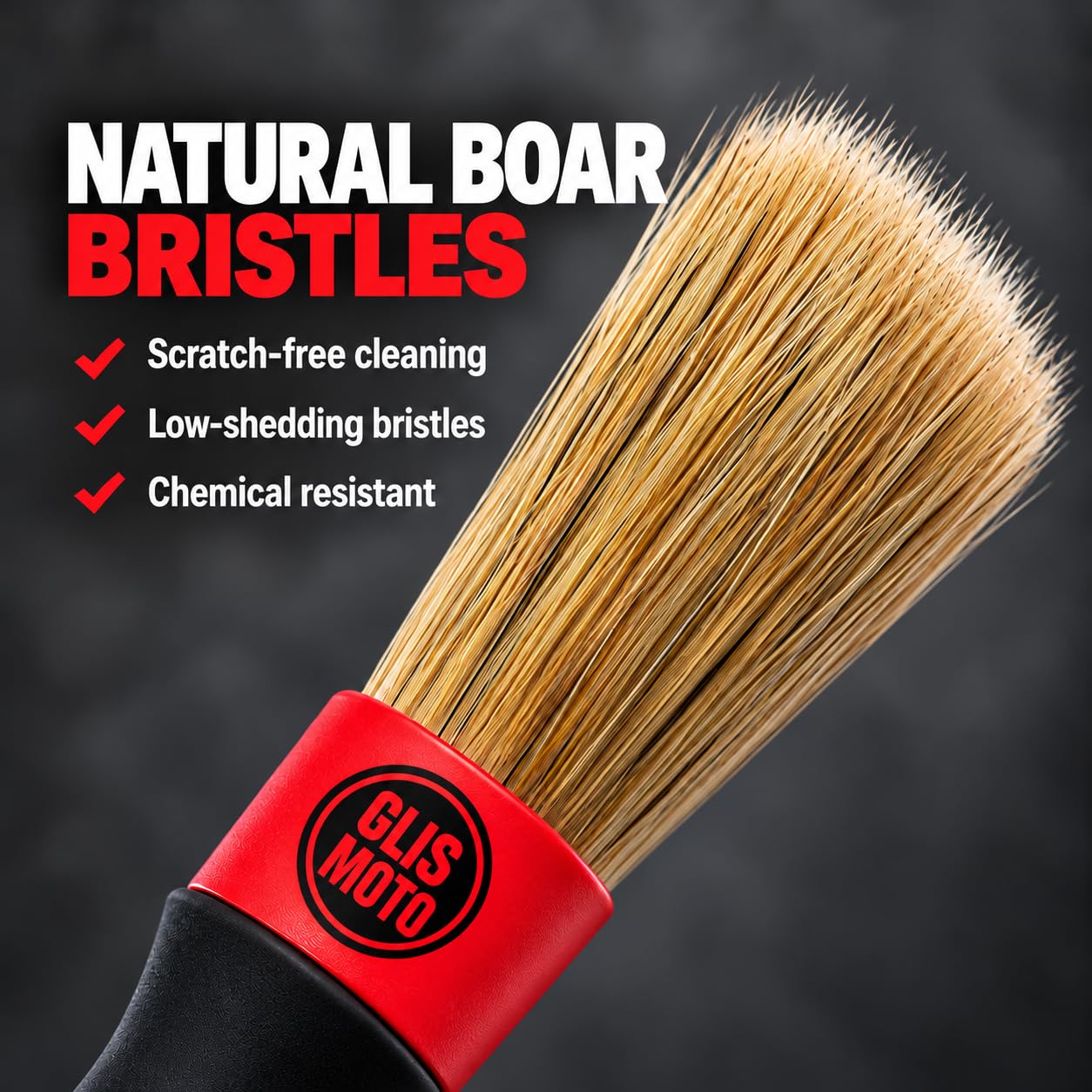 Glismoto Car Detailing Brushes - 2 Piece Set -3