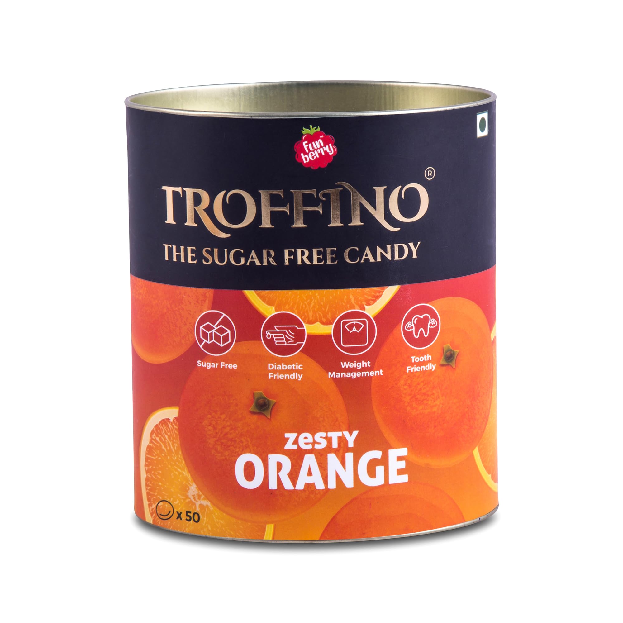 TROFFINO Orange Flavour Sugar Free Candy - (50 Pieces), Mouth Watering Fruit Flavoured with Delicious Taste, Diabetic Friendly Hard Candies (B0CK4LVL1B) Amazon Price History, Amazon Price Tracker