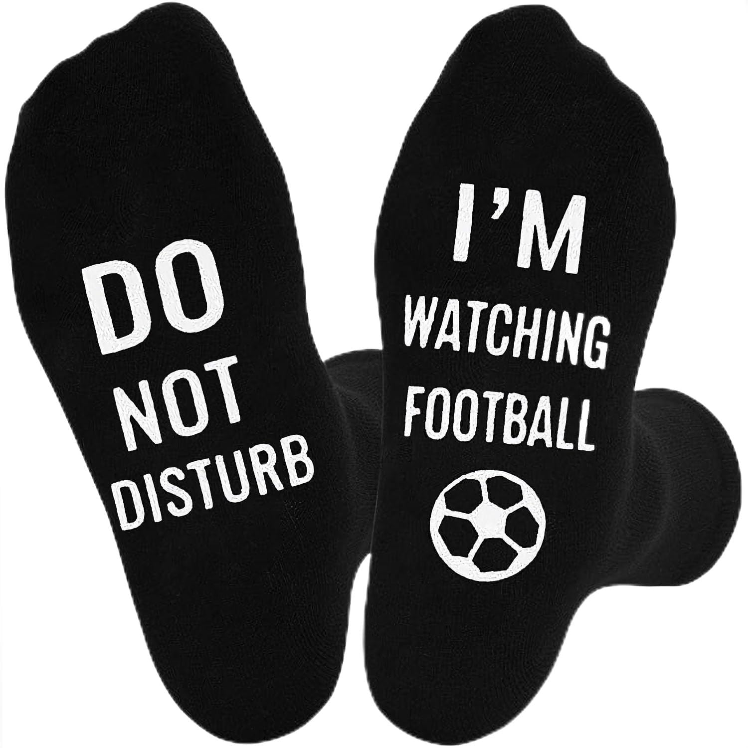 Calzini Divertenti Calcio - Scritta 'Do Not Disturb I'm Watching' - Taglia Unica 35-45 - 2