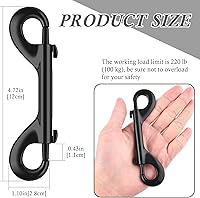 Vista 2 de ERKOON Ganchos extra grandes de 4-7/10 pulgadas de doble extremo, capacidad de carga de 220 libras, clips de aleación de zinc de doble cara