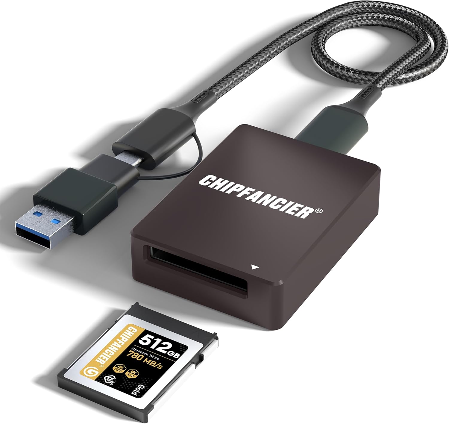 CFexpress Type B Card Reader CFexpress Adapter Memory Card Reader CFexpress Type B Memory Card Reader 40Gbps USB 4.0 Gen 2 Compatible with Windows/Mac/Linux/Android Jade Green