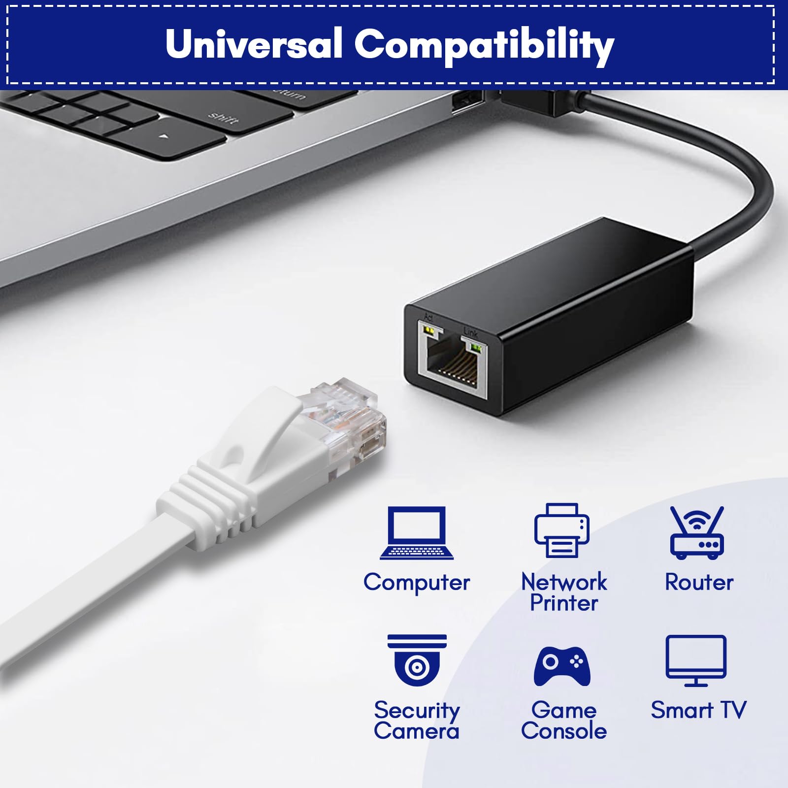 YIIFELL Cavo Ethernet 20 Metri, Cavo LAN Cavo Ethernet Cat 6 Ethernet Cable Cavo di Rete Cavo Internet con Connettori RJ45 per Router, Switch, Modem, PS5/PS4, Smart TV, Xbox