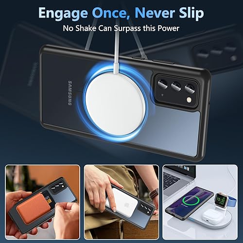 Miniatura 7 de OWKEY Funda para Samsung Galaxy Note 20, funda magnética para teléfono Galaxy Note 20 compatible con MagSafe antihuellas translúcida mate a prueba