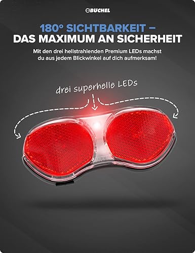 Miniatura 3 de Büchel Piccadilly 50122022 - Luz trasera para bicicleta, LED, color negro