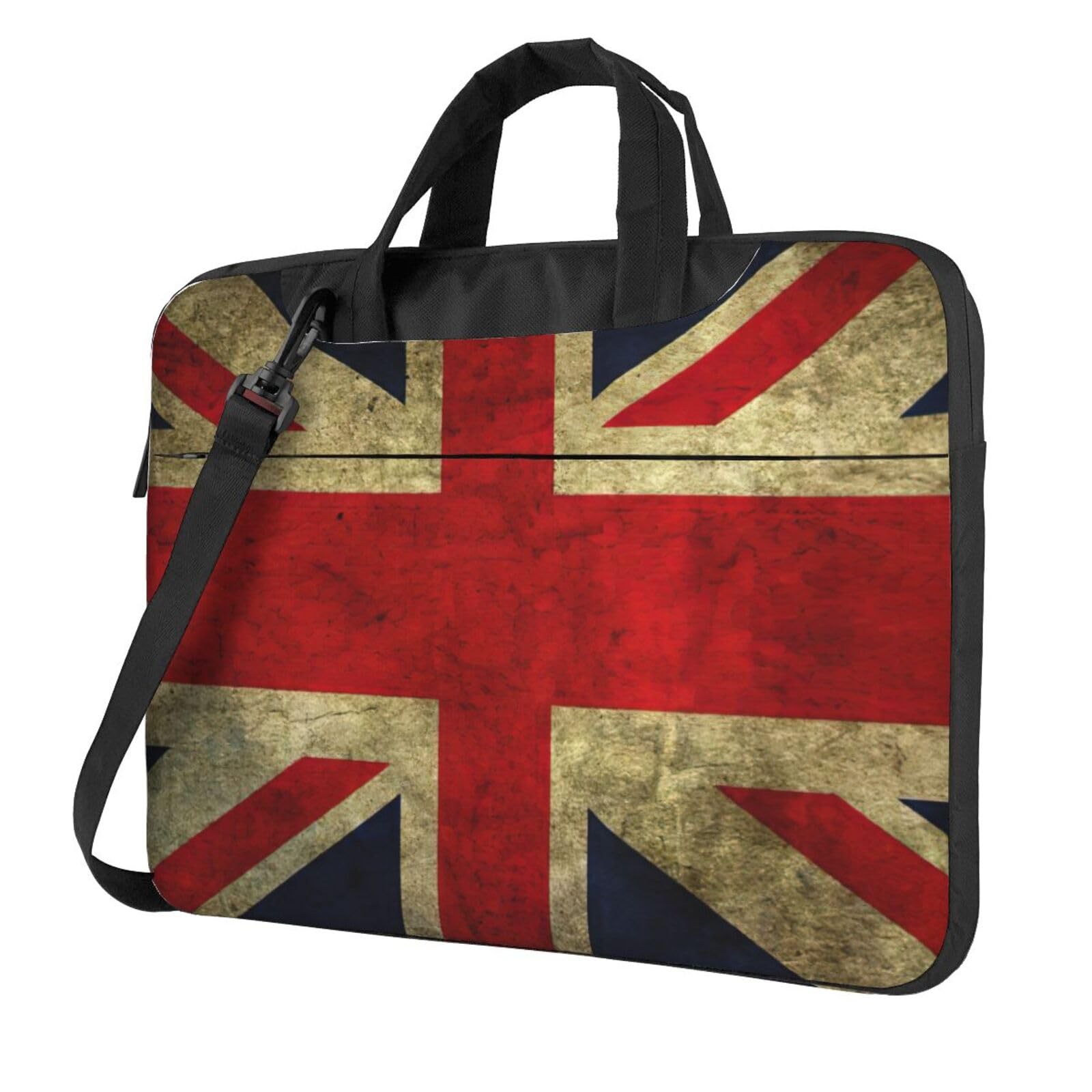 Bolsa para laptop unisex con correa de hombro y diseño de bandera británica 8