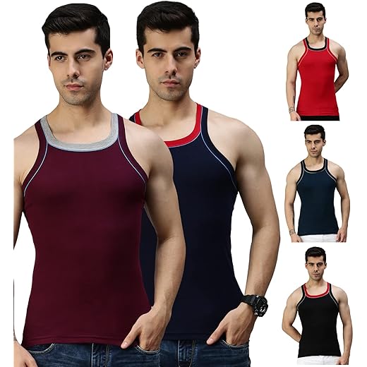 Mens Cotton Regular Fit Vest Pack of 5