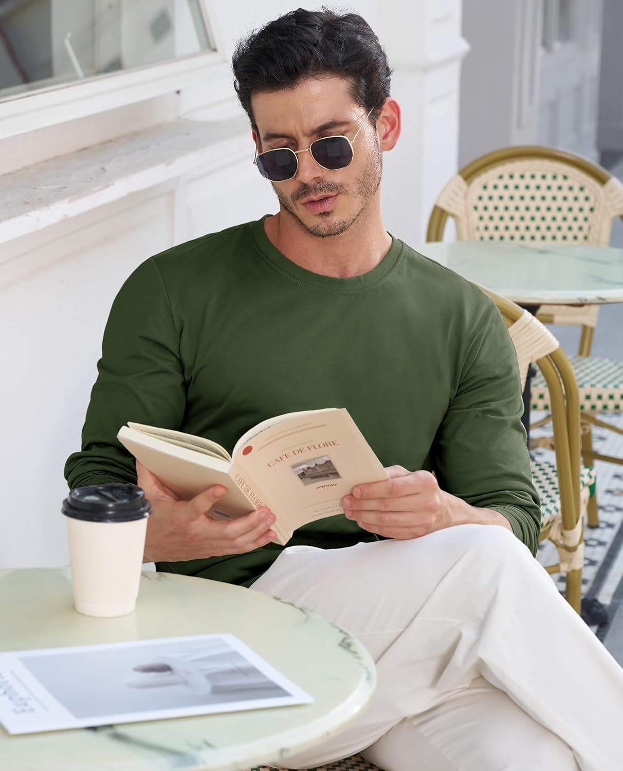 EKLENTSON Men's Long Sleeve T-Shirt Lightweight Soft Tee Shirt Moisture Wicking Basic Tshirt Breathable - Image 4