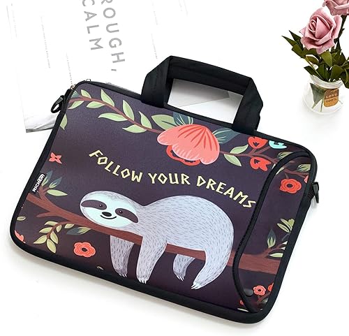 Miniatura 6 de RICHEN - Bolso cruzado con asa para laptops, iPads, libros electrónicos y tabletas infantiles, con bolsillo Disco,Ramas Aves,Butterflies,Mariposas