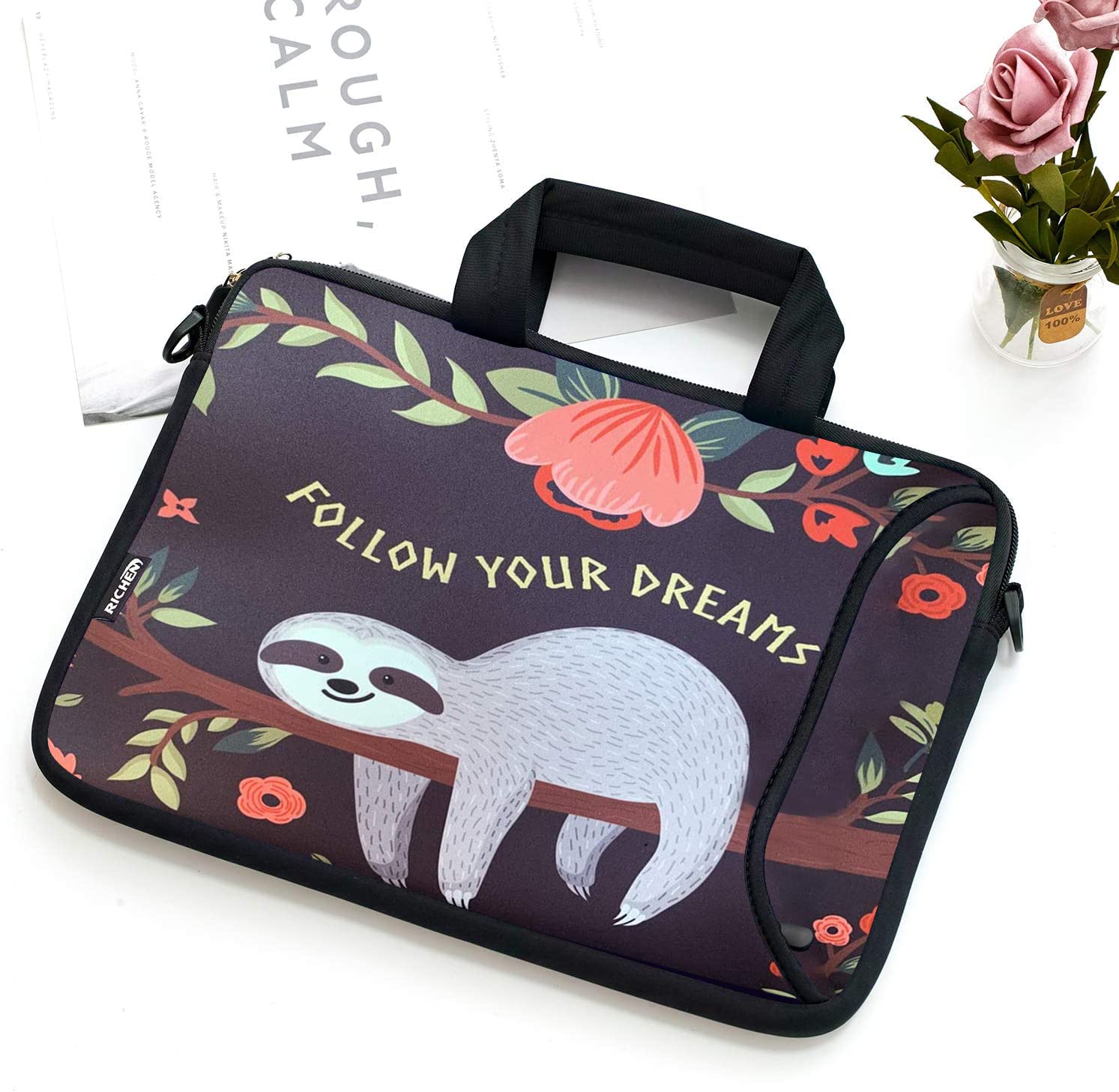 Housse De Transport En Néoprène Pour PC Portable 11" à 12,5" - Avec Poignée Et Double Zip - 13