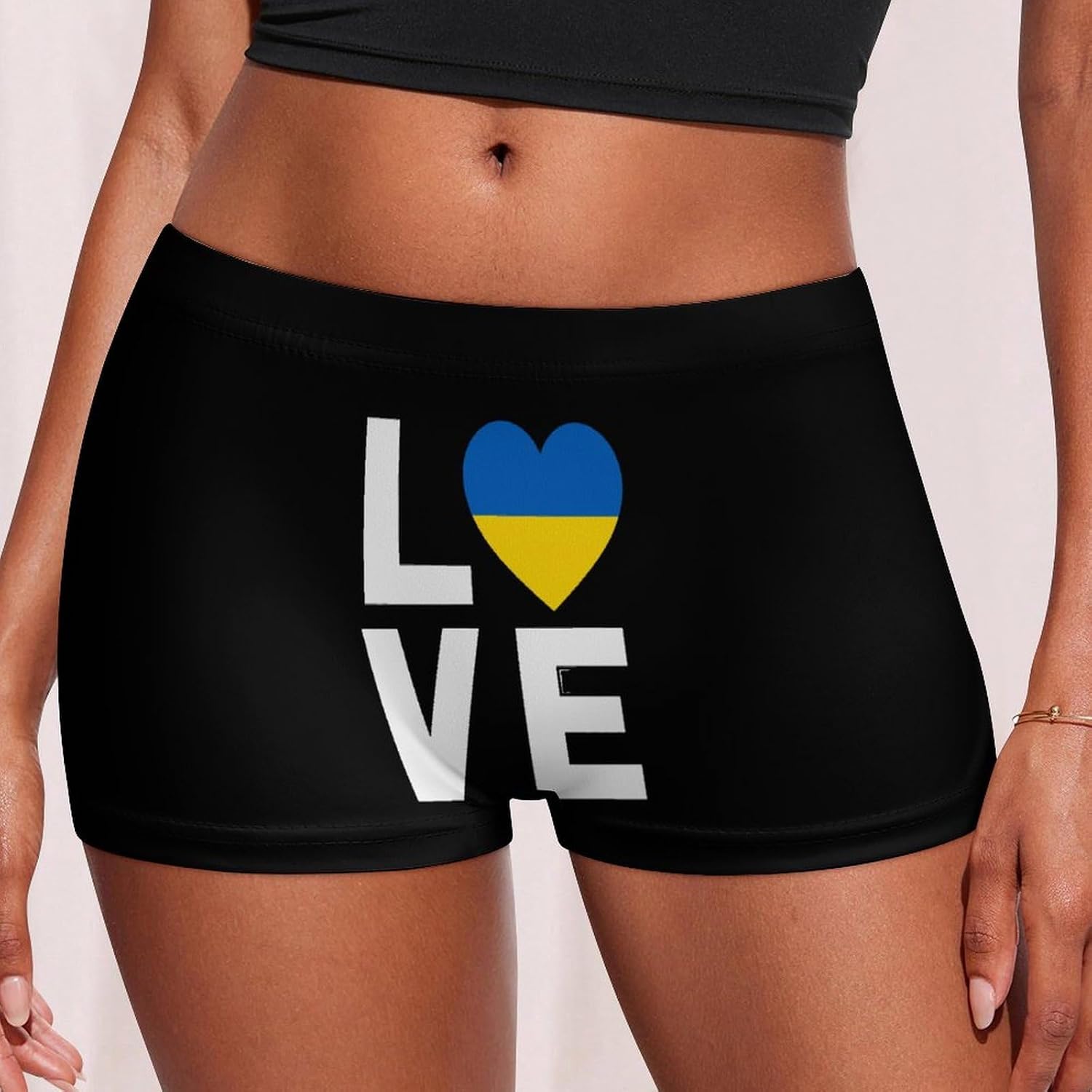 I Love Ukraine Fashion Women's Boxer Briefs Breathable Underpants Trunks Stretch Underwear