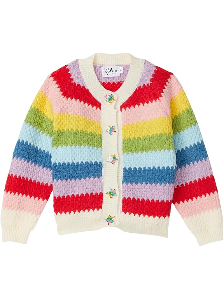 Multi Lola and The Boys Rainbow Bright Knit Cardigan (Toddler/Little Kid/Big Kid)
