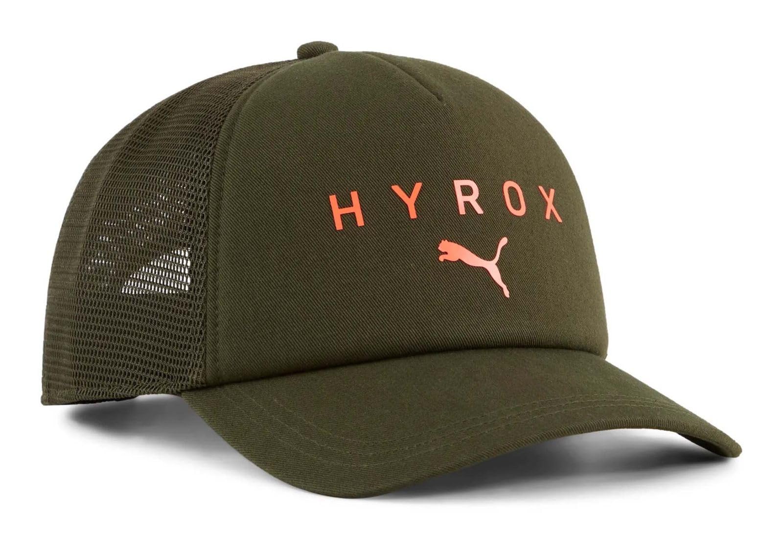 PUMA x Hyrox Trucker Cap Dark Olive - Glowing Orange