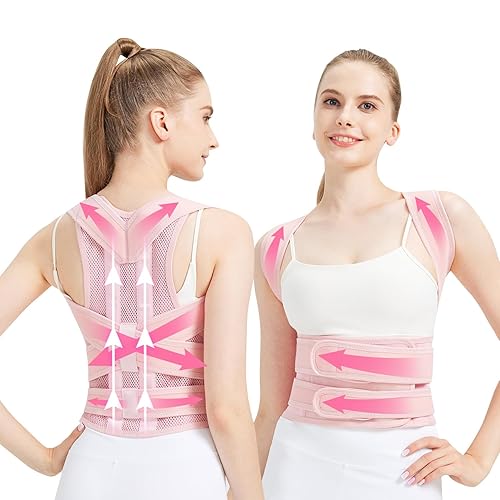 Back Brace Posture Corrector for Women & Men: Adjustable Full