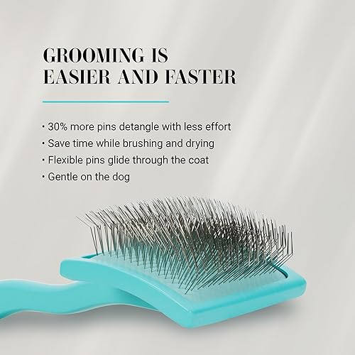 Miniatura 27 de Chris Christensen Big G - Cepillo para perros (Goldendoodles, Labradoodles, Caniches), peinado como un profesional, estilo desenredante de pelusa