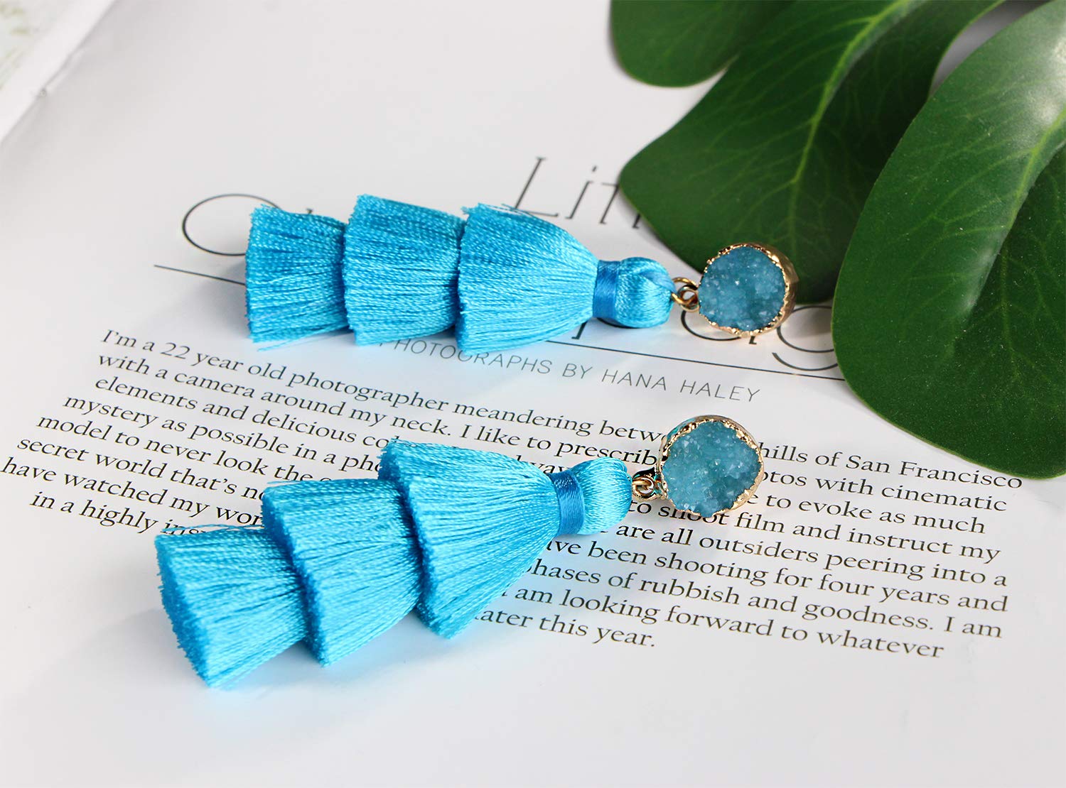 Bohemian Big Dangle Drop Earrings for Women Colorful Layered Fashion Tassel Hypoallergenic
