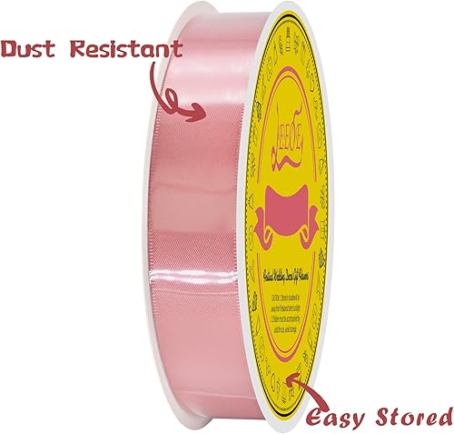 Miniatura 313 de Cinta de satén verde esmeralda de doble cara de 1-1/2 pulgadas x 50 yardas, cinta de poliéster verde esmeralda para envolver regalos, muy adecuada