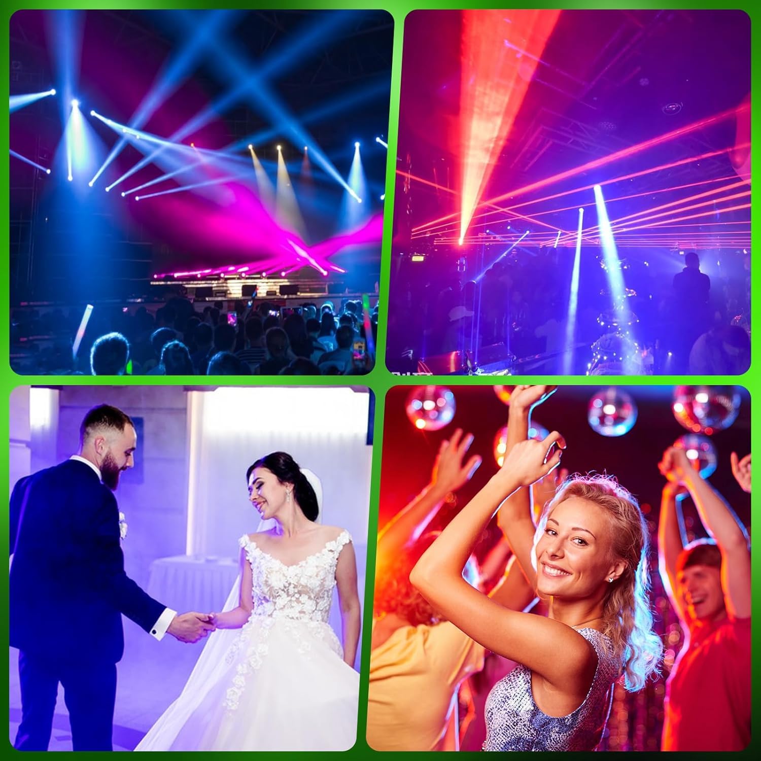 230W 7R LED Teste Mobili, dmx512 Discoteca Palcoscenico Spot Beam con 24 Prisma 4 Modalità di Controllo Luce Party per Matrimonio DJ Party Live Band Mostra (2 pezzo con flightcase)