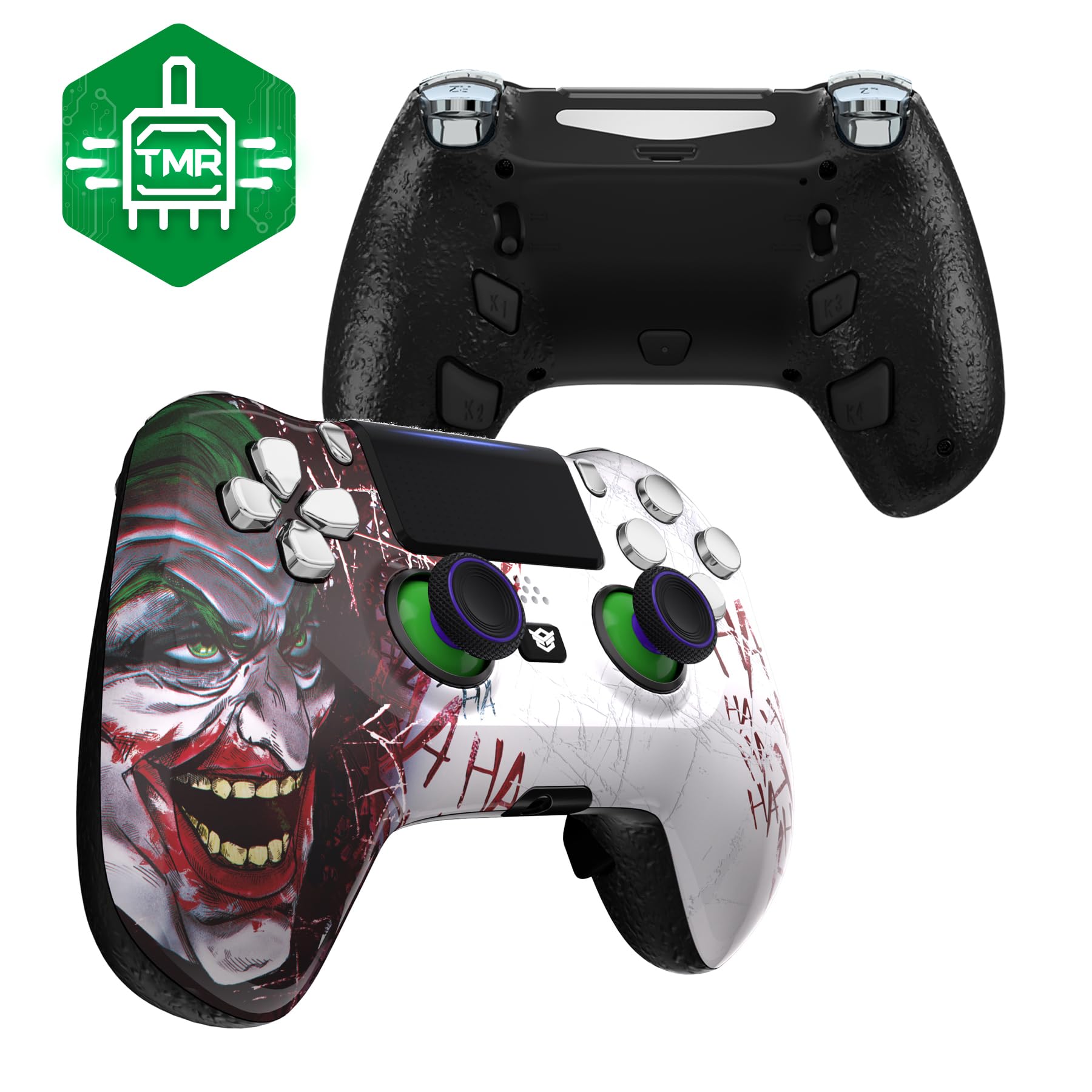 HEXGAMING HYPER Wireless Controller Compatible with ps4, Clown Hahaha