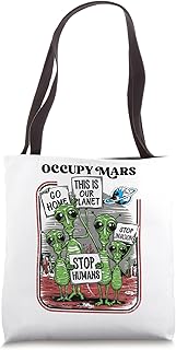 Funny Occupy & Colonize Mars Tote Bag
