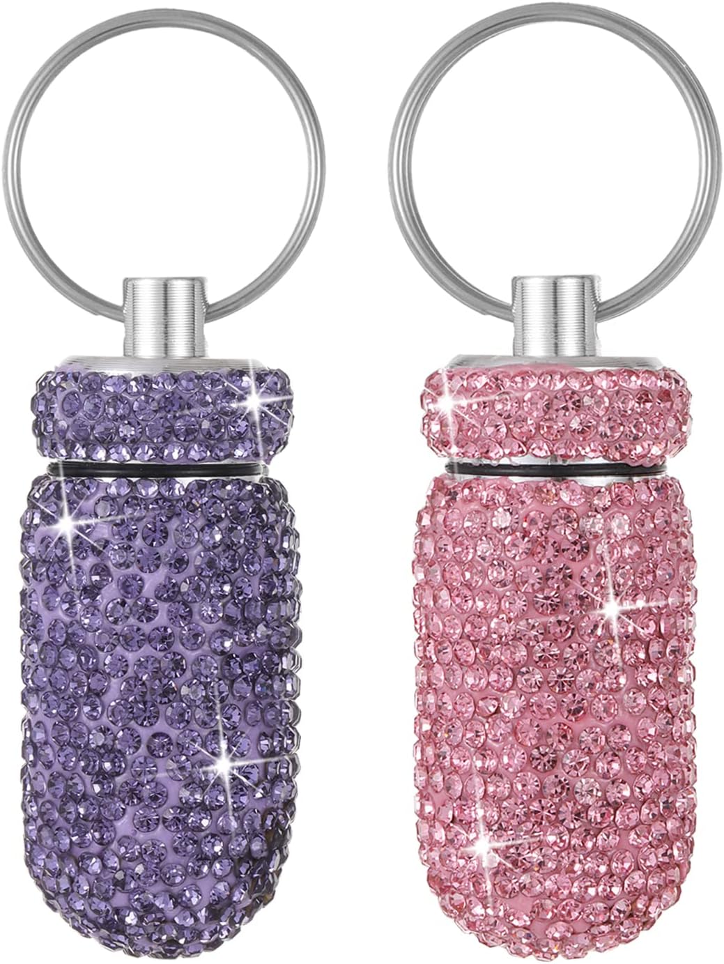 Amazon.com: Bling Pill Case Portable Travel Pill Container Bottle ...