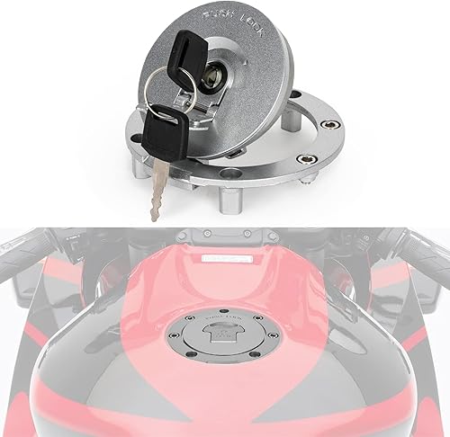 PSLER Llave de bloqueo de la cubierta del tanque de combustible de la motocicleta cerradura de puerta de combustible con llaves para CBR250 CB400