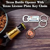 Vista 6 de Abrebotellas Texas con llavero de matrícula de Texas, paquete de 12