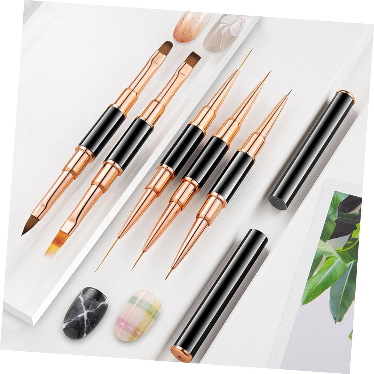 Mipcase 15pezzi Pennarelli Per Nail Art Con Doppi Punte Strumenti Portatili Per Disegnare e Dipingere Unghie Accessorio Per Manicure e Decorazioni Unghie Facile Da Usare e Riutilizzabile