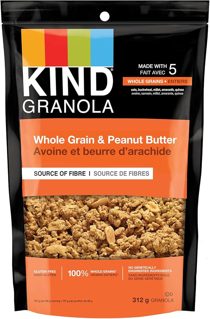 KIND Healthy Grains Clusters, Peanut Butter Whole Grain Granola, 10g