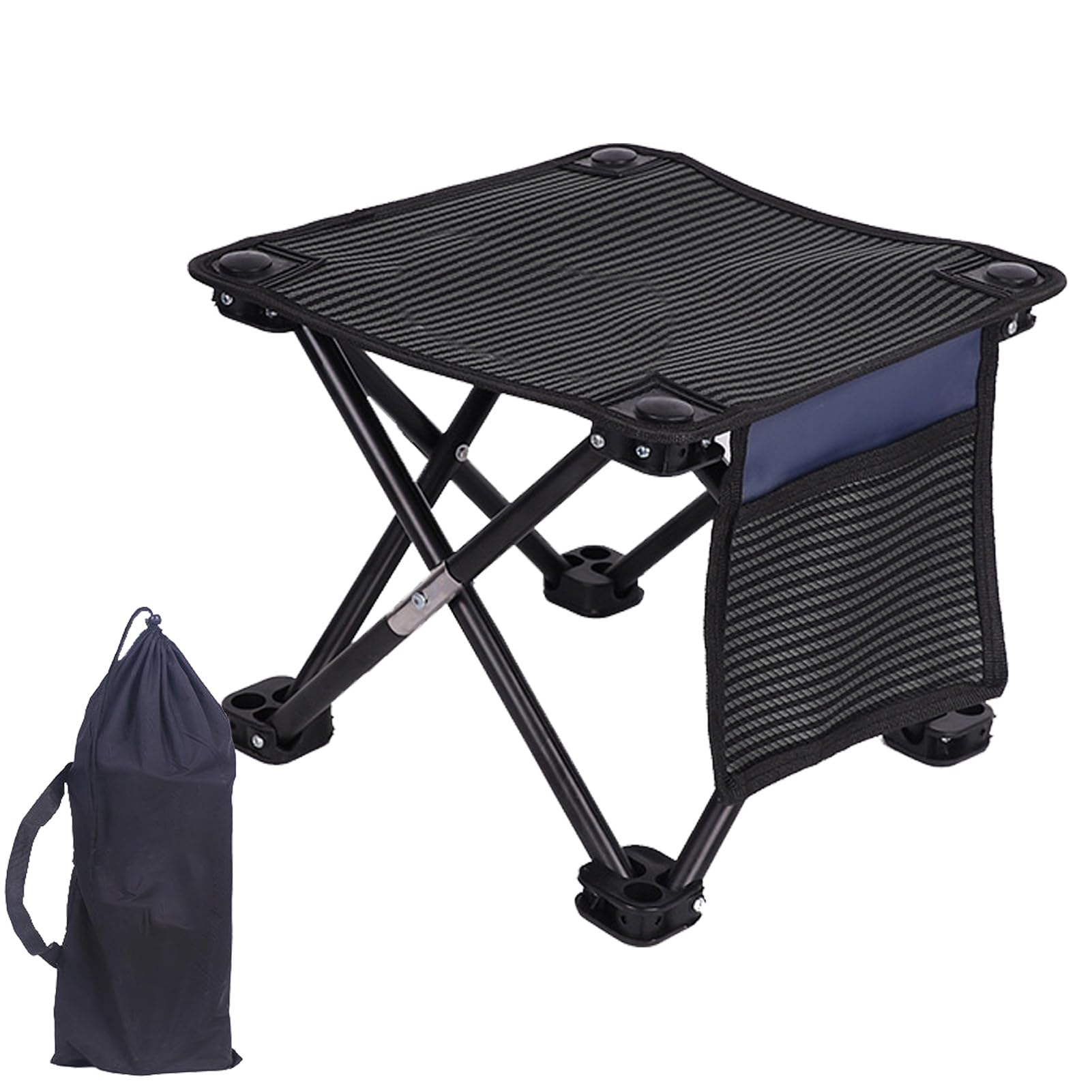 Tabouret De Camping Pliant Rétractable – Acier Inoxydable, Capacité 150 Kg, Léger 690g, Pour Randonnée, Pêche, BBQ