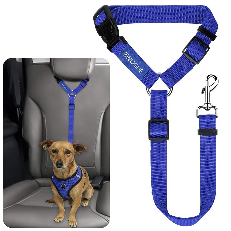 Cinto de Segurança para Cães no Carro em Nylon BWOGUE, Dark Blue, 1 Unidade