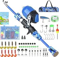 Milerong Vara De Pesca Infantil, Vara De Pesca Infantil, Vara De Pesca Telescópica Portátil E Kit Combinado De Carretel Para Meninos, Meninas, Jovens - Com Carretel De Pesca Spincast, Equipamentos De