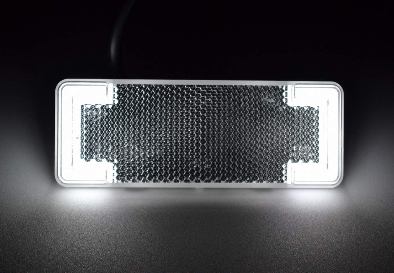 8 x 12/24 V LED białe neonowe przednie boczne obrysowe światła pozycyjne z uchwytami podwozia ciężarówki przyczepa busa kempingowego