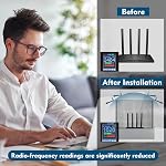 Large WiFi Router Cover, About 90% of WiFi Router Emf and 5G is Blocked, Allows Uninterrupted Use, Shielding WiFi Router Emf Faraday Cage, WiFi Router Cover Emf Protection, Two Year Warranty