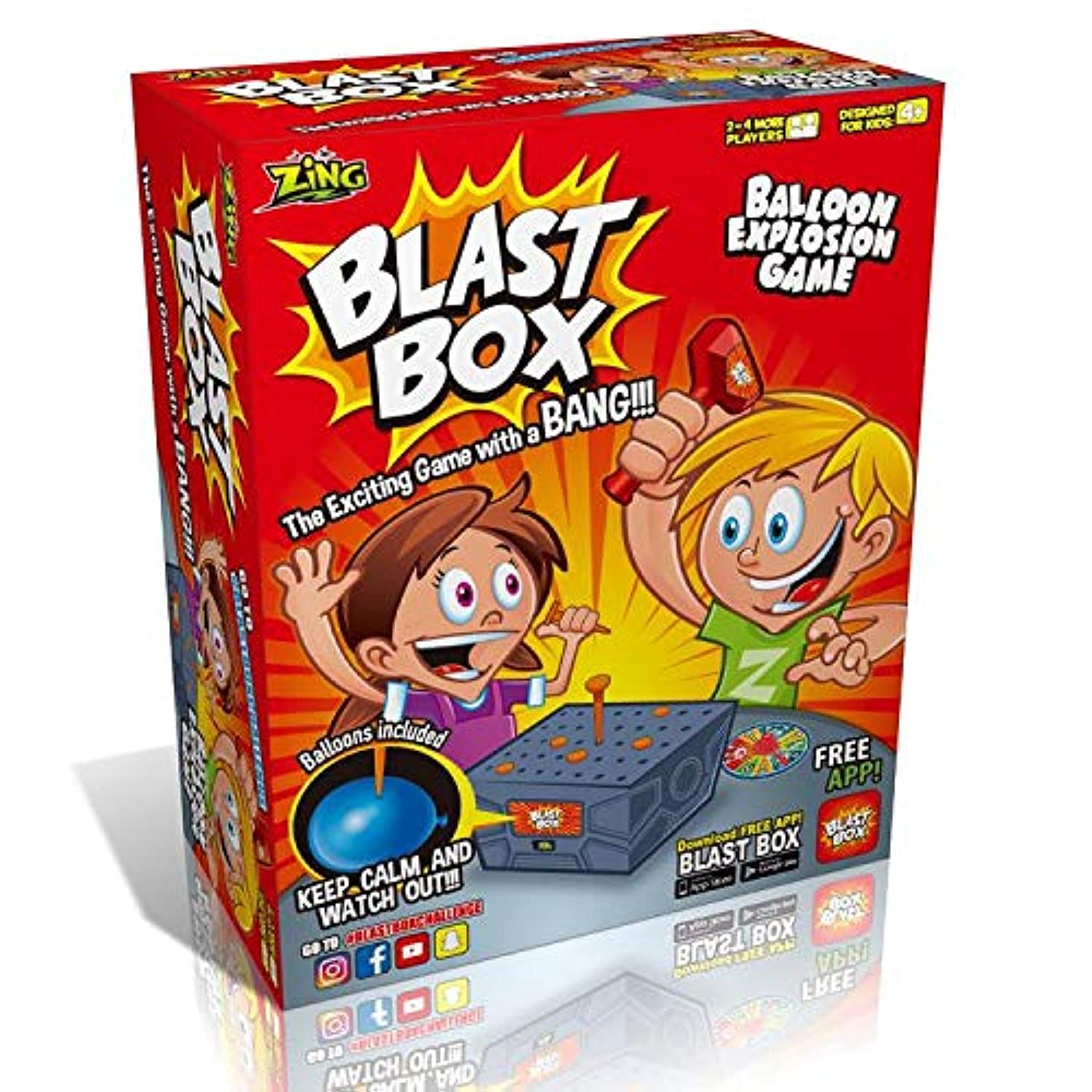 Desktop Game Blast Box Knock Box Tricky Toy Burst Balloon Funny Prank Family Friends Play toy Creative Gift Christmas Present