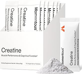 Momentous Creatine Monohydrate Powder - Creatine Powder - Supports Strength, Lean Muscle, & Recovery for Men & Women - NSF Certified for Sport - 5 g per Serving - 15 Servings