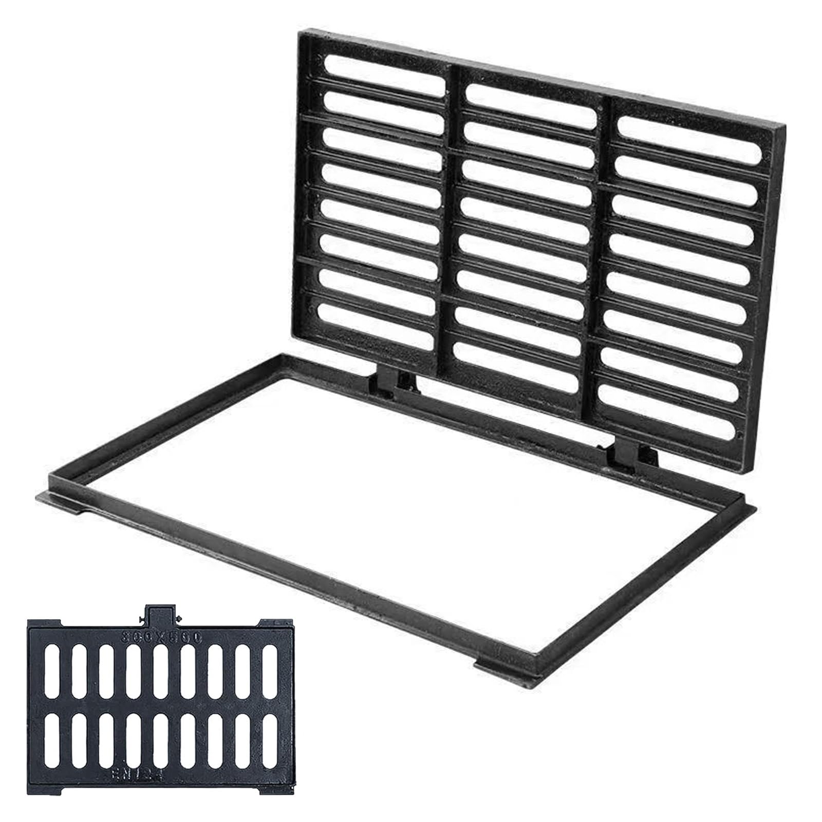 Grille de vidange en fonte contre l'inondation du mur en béton
