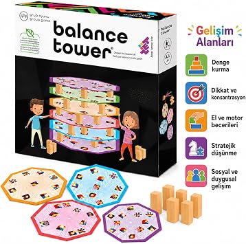 Zet Zeka Balance Tower and Mind Game 4+ Age 2+ Player