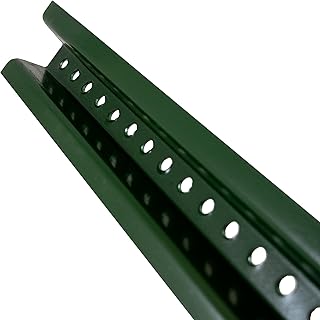 NMC P4GR U-Channel Post – 3.1 in. x 4 ft. Steel Post with Green Enamel Coating, 1pk