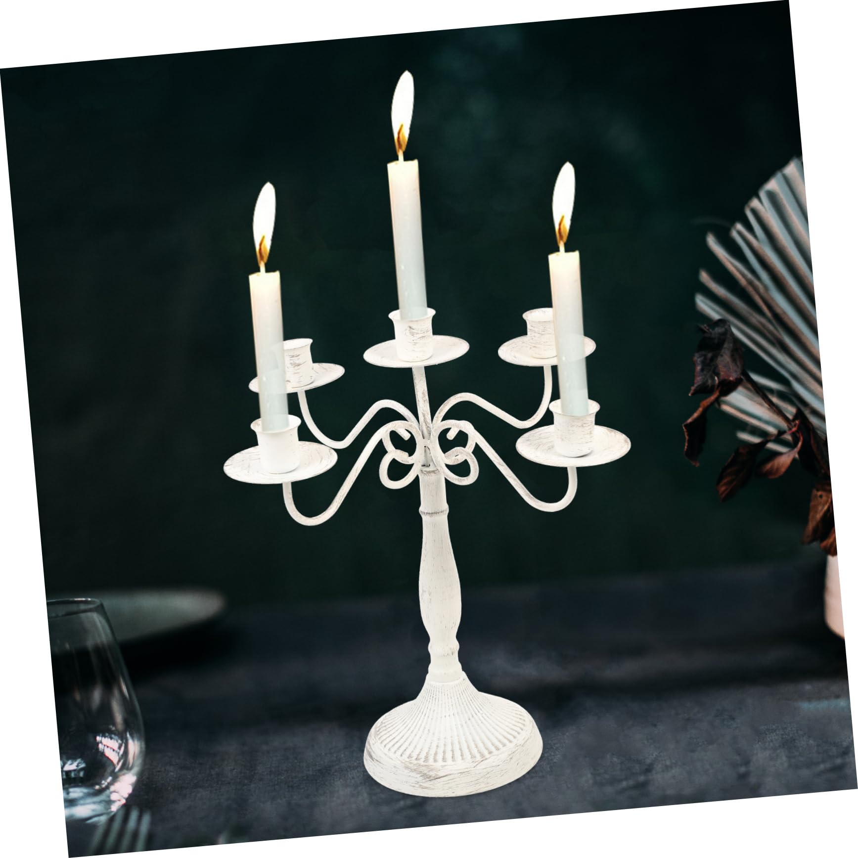 GOOHOCHY Gold Candlestick Holders Iron Candelabra Set Decorative for Home Party Christmas