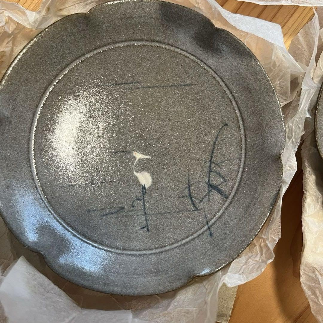 鷺草　飾り大皿　36cm 箔 まめざら ジオメトリー シルバー 11cm 単品 – toumei