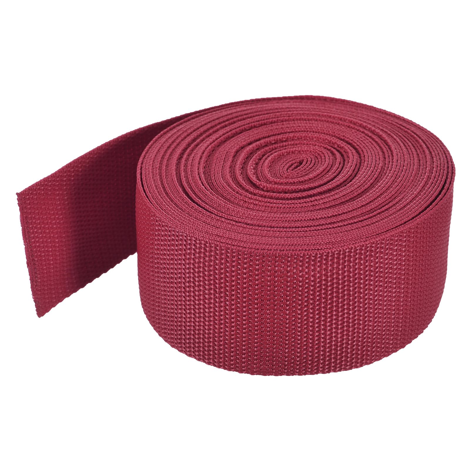 MECCANIXITY Lightweight Polypropylene Webbing Strap 2" 10 Yard Backpack Strapping Band Dark Red for Outdoor Luggage Cargo Straps