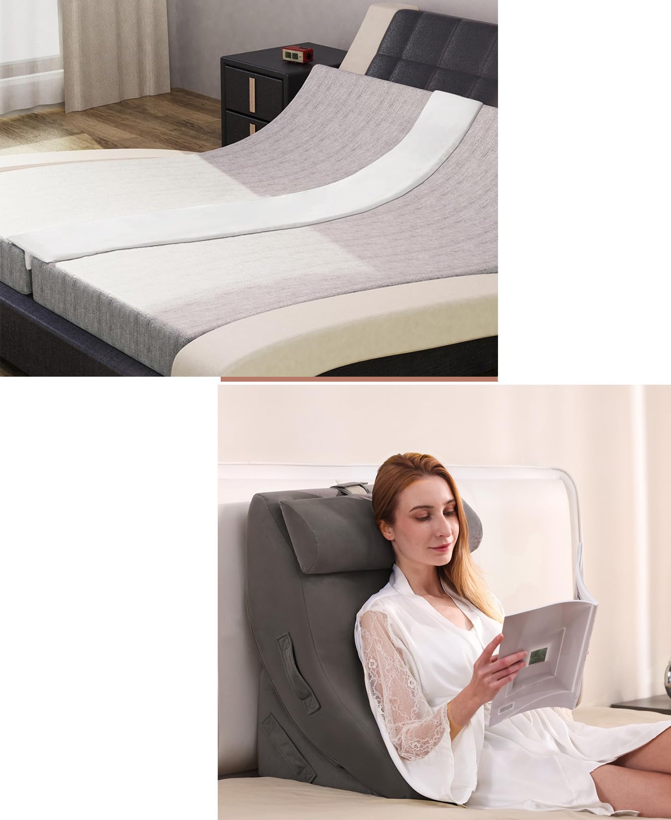 ENITYATwin to King Mattress Bridge,Adjustable Bed Wedge for Sleeping