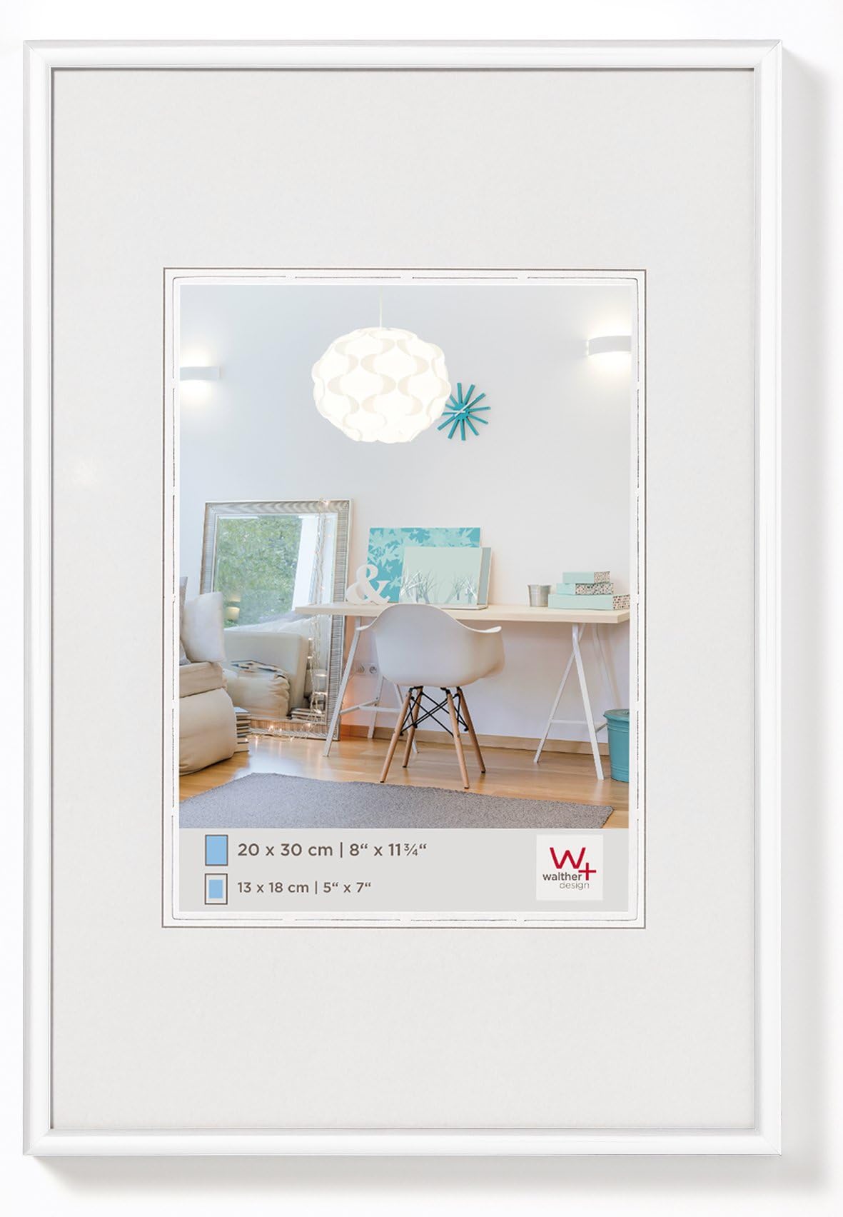walther Design Picture Frame White 24 x 30 cm New Lifestyle Plastic Frame KV430W