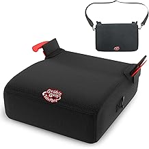 BubbleBum Teleport Backless Booster Car Seat, Kids Booster Seat for Car 40-100 lbs, Telescopic Portable Carseat, Ideal for Everyday Use and Foldable for Travel, 4 Year Old + Child/Toddler - Black