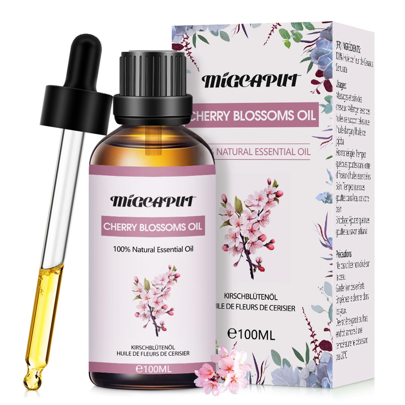 Migcaput 100ml Ätherisches Öl, Premium Kerzenduftöl Aroma Öl für Diffuser, Parfüm, Seifenherstellung